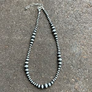 Sterling silver bead necklace